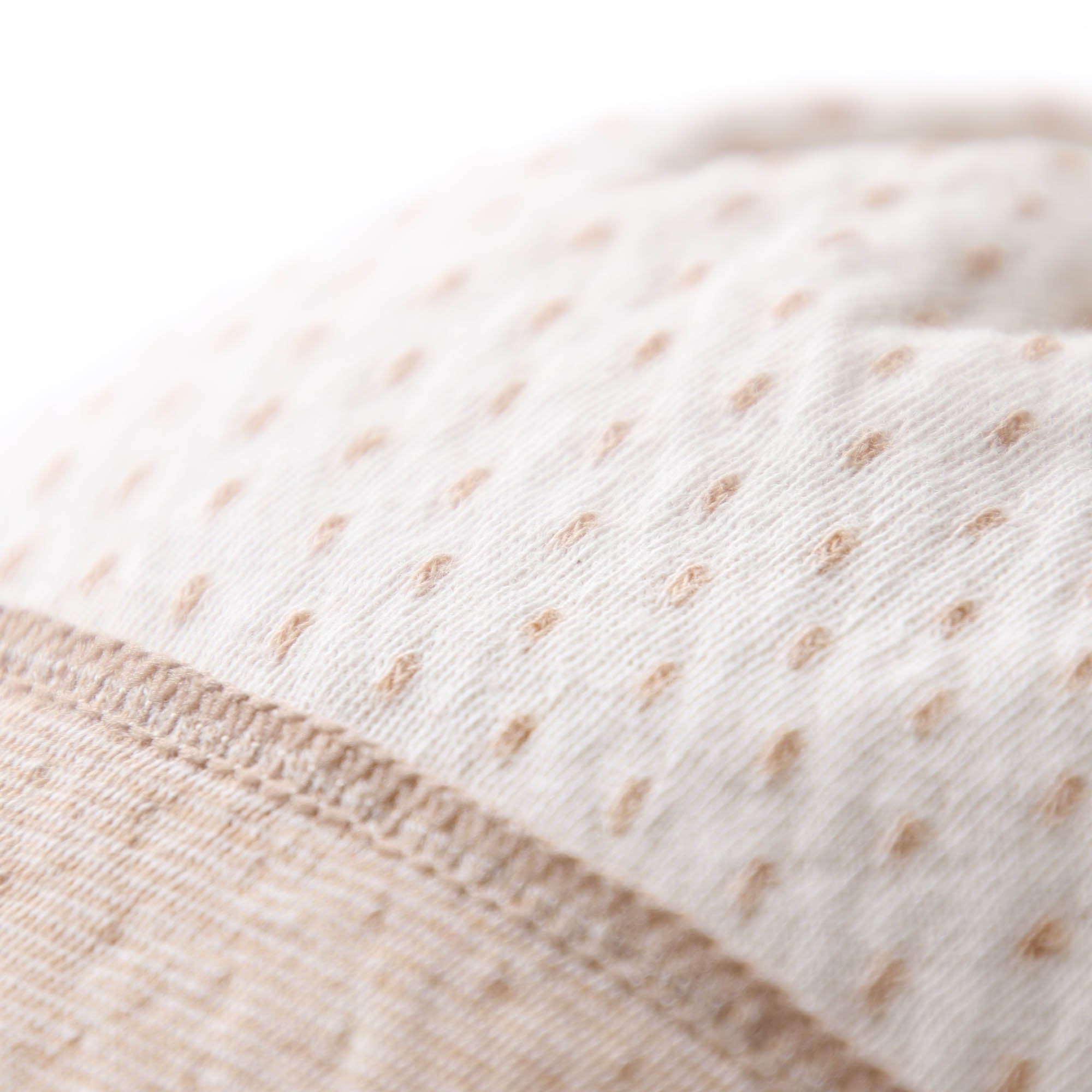 ドット柄リバーシブル結び帽