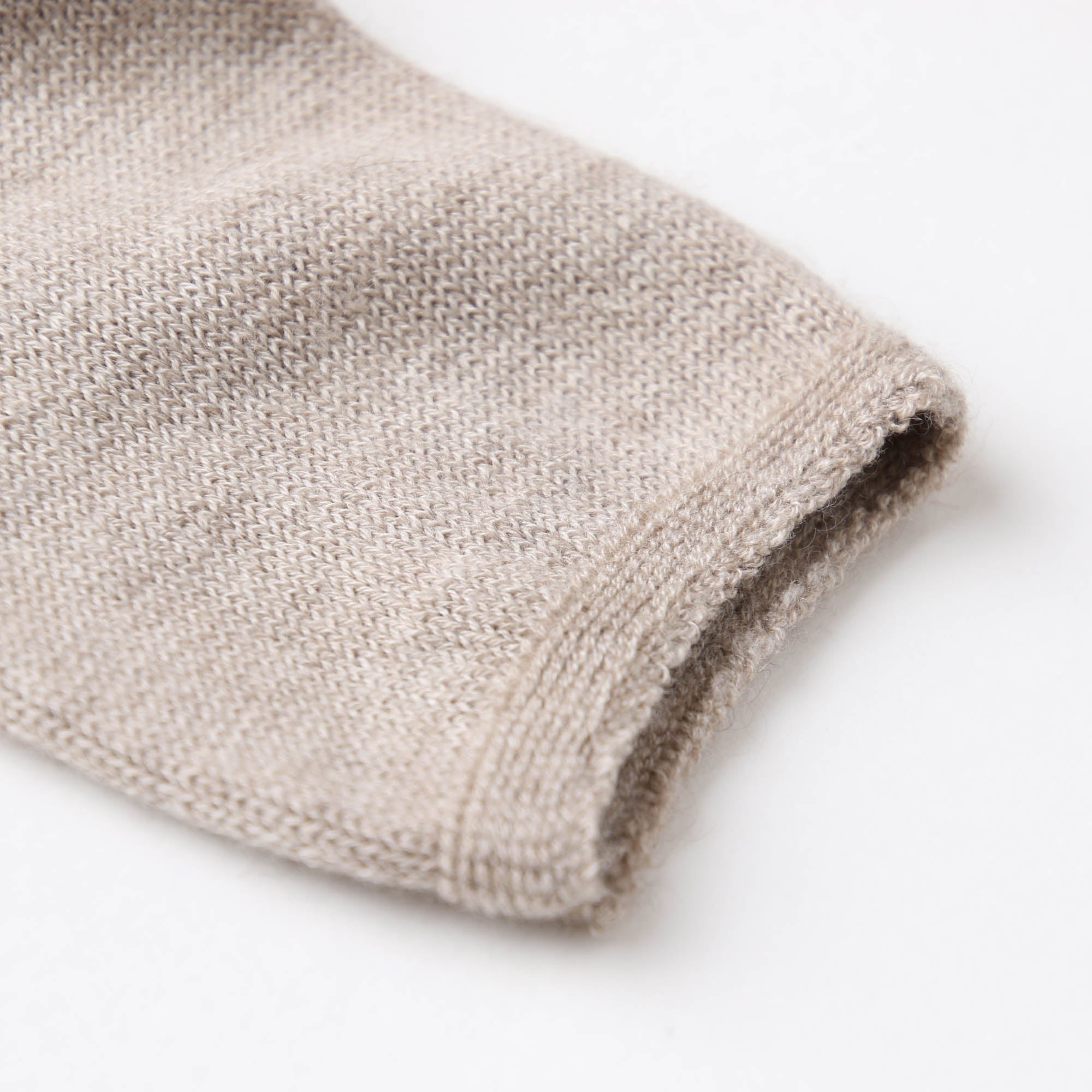 カシミヤ×シルク×コットン 縫い目のないパンツ(ブラウン)