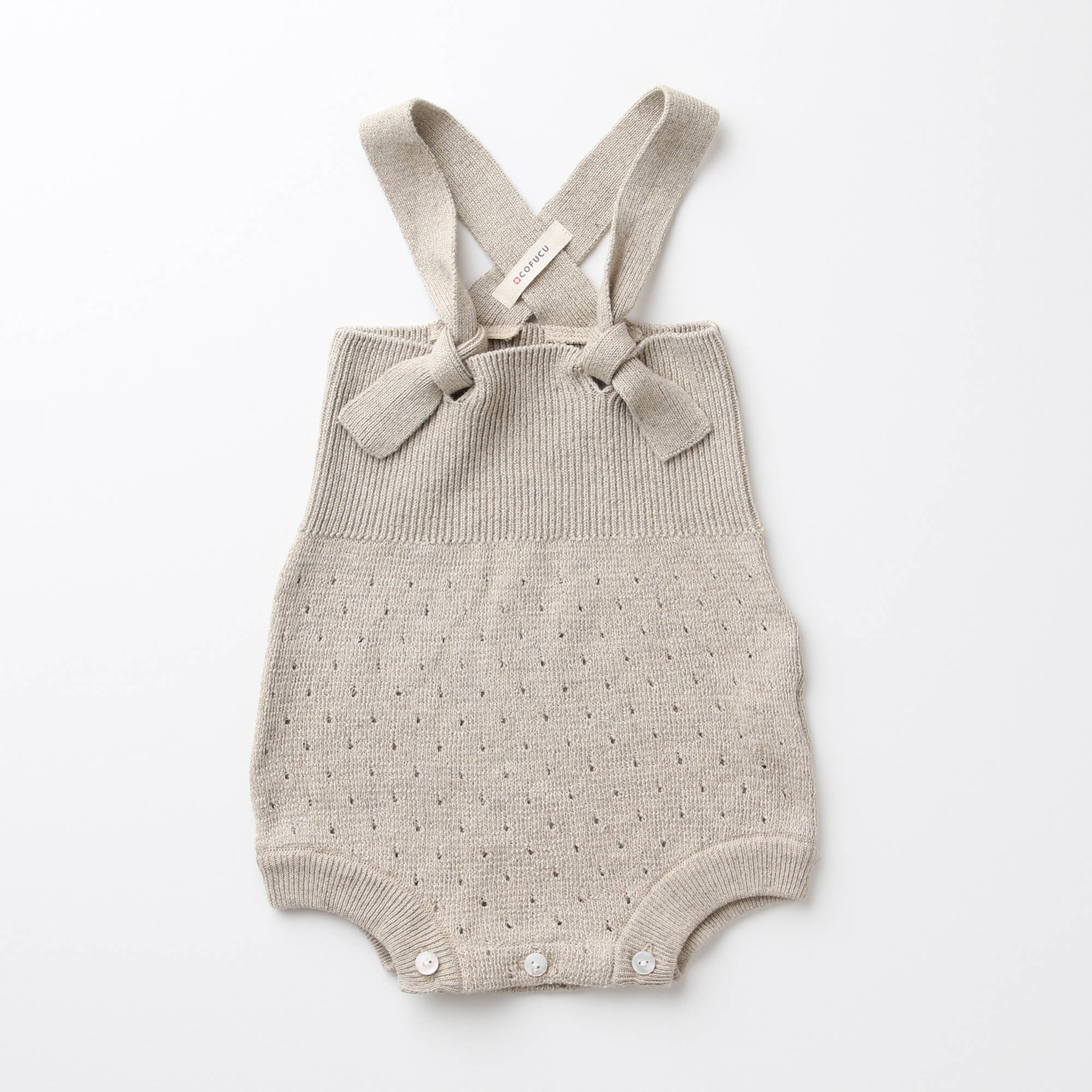 コットン×リネンロンパース