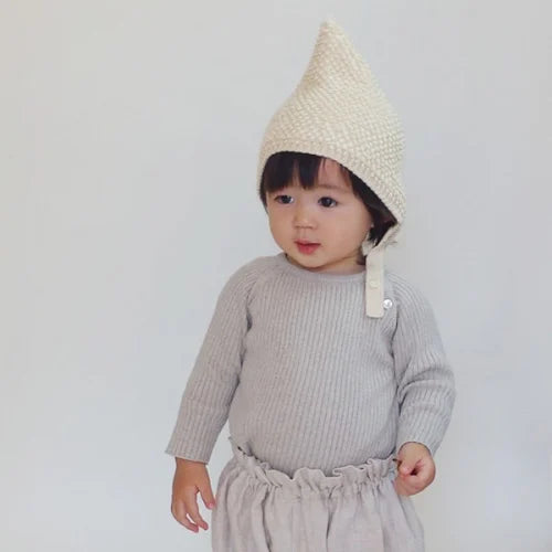 オーガニックコットンラグランリブニット(古色)