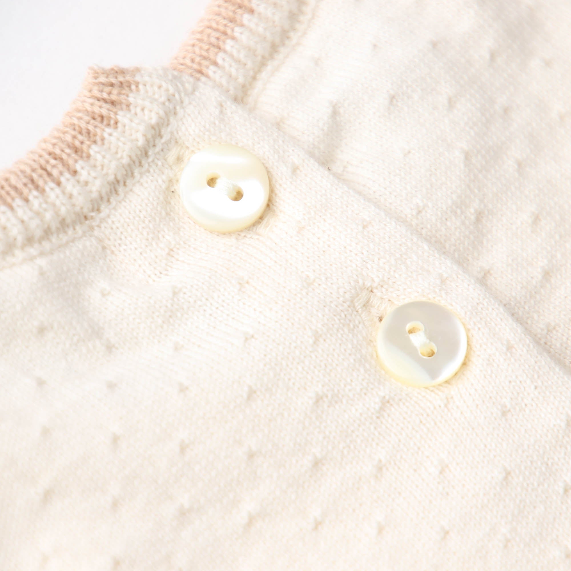 ハイゲージニット編み半袖ロンパース