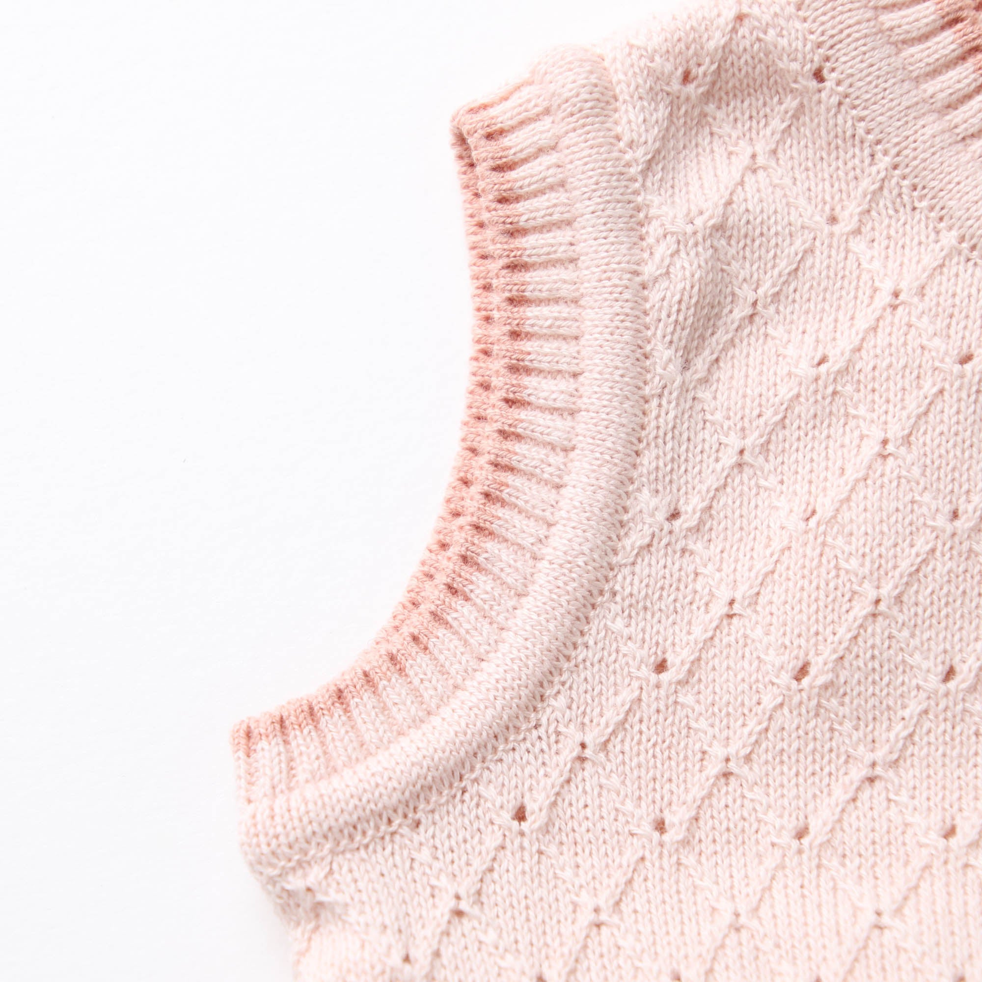 スモッキングロンパース(さくらねずみ)