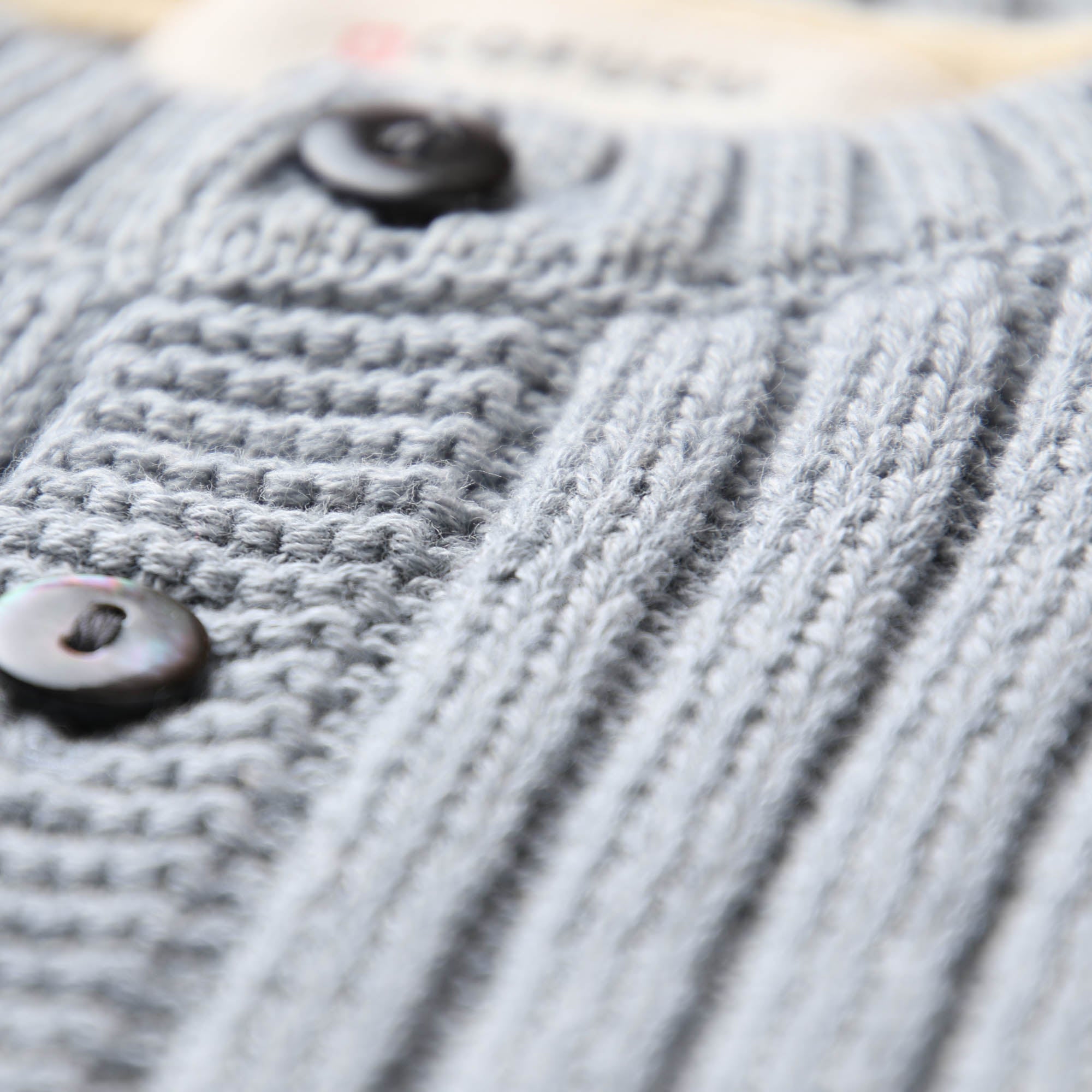 リブ編みカーディガン(紺青)