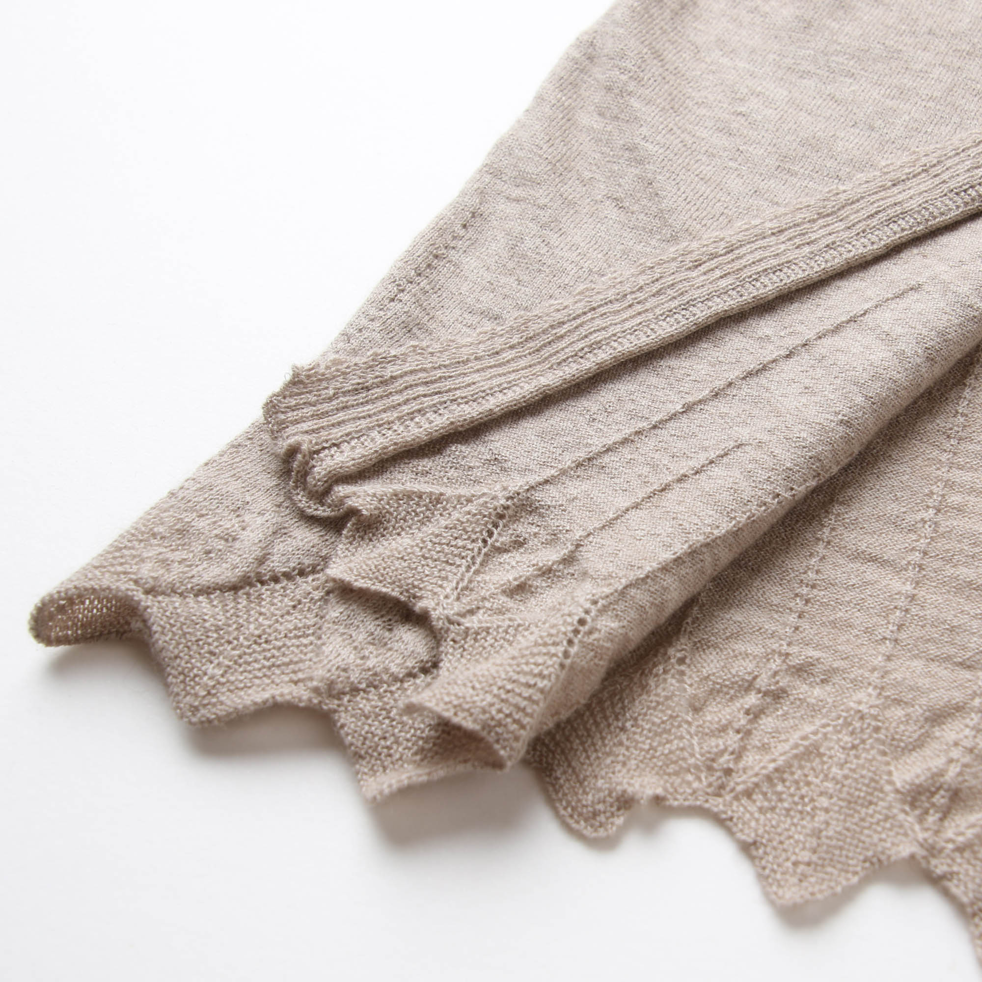 カシミヤ×シルク×コットン ベビードレス&帽子(ブラウン)