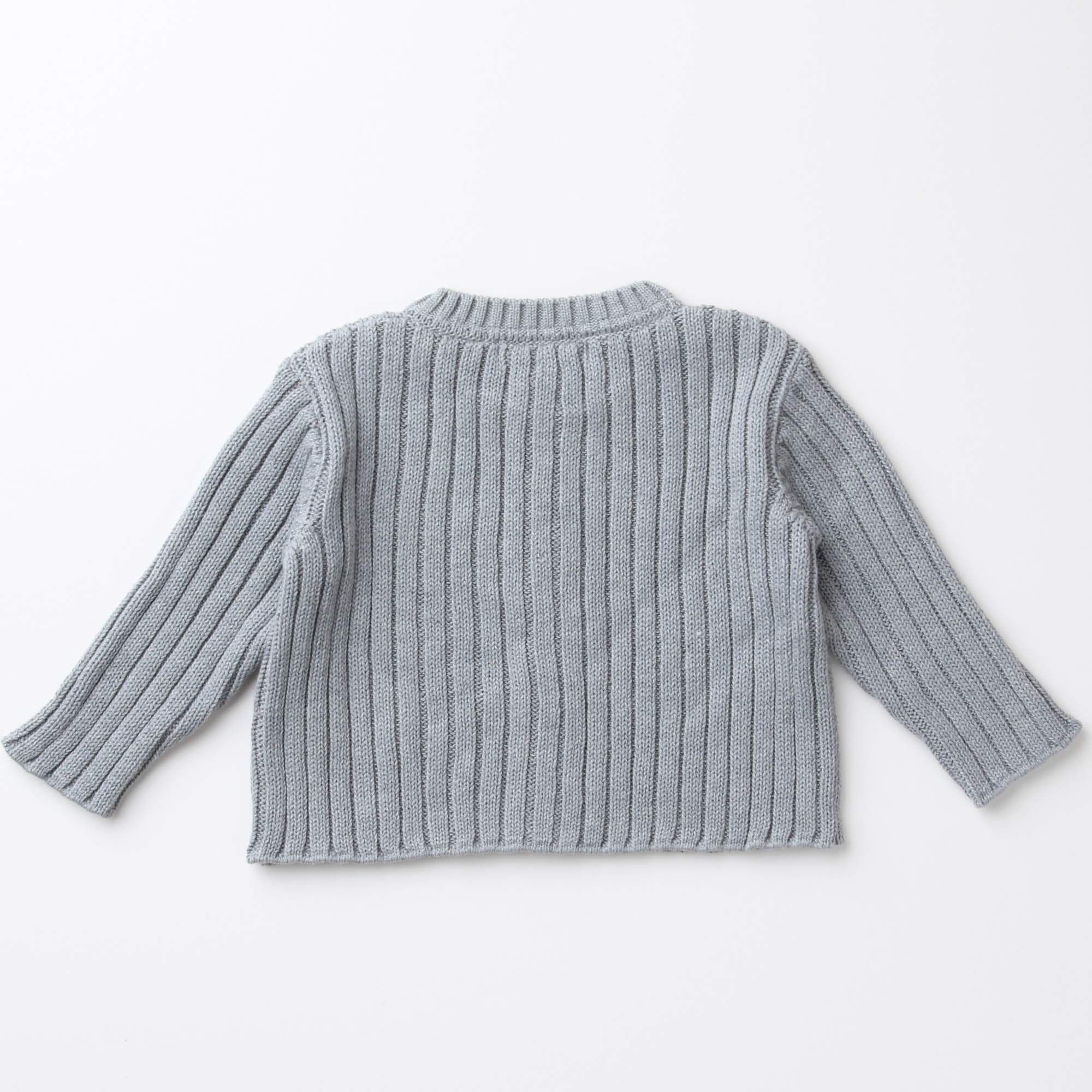 リブ編みカーディガン(紺青)