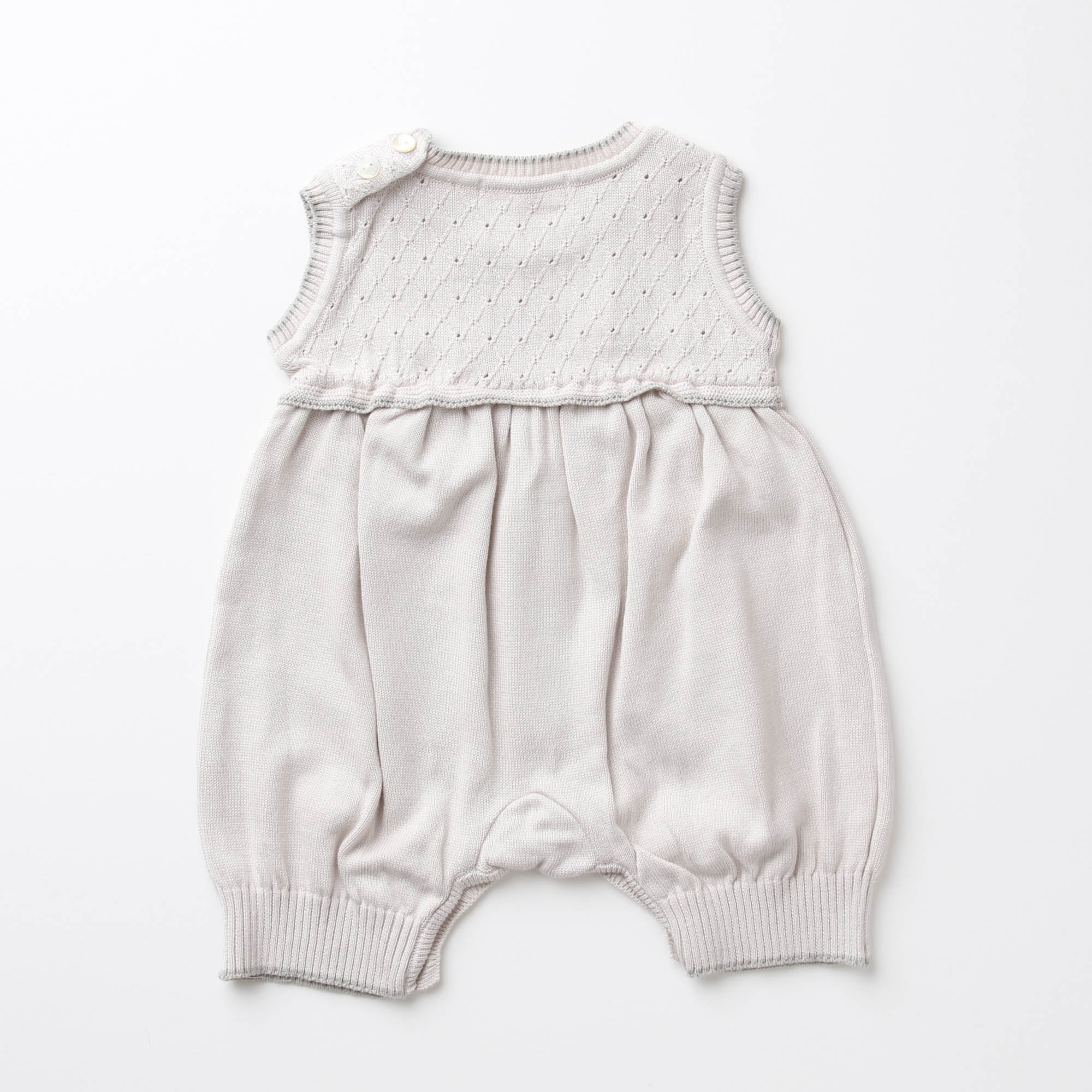 スモッキングロンパース(フェザーグレー)