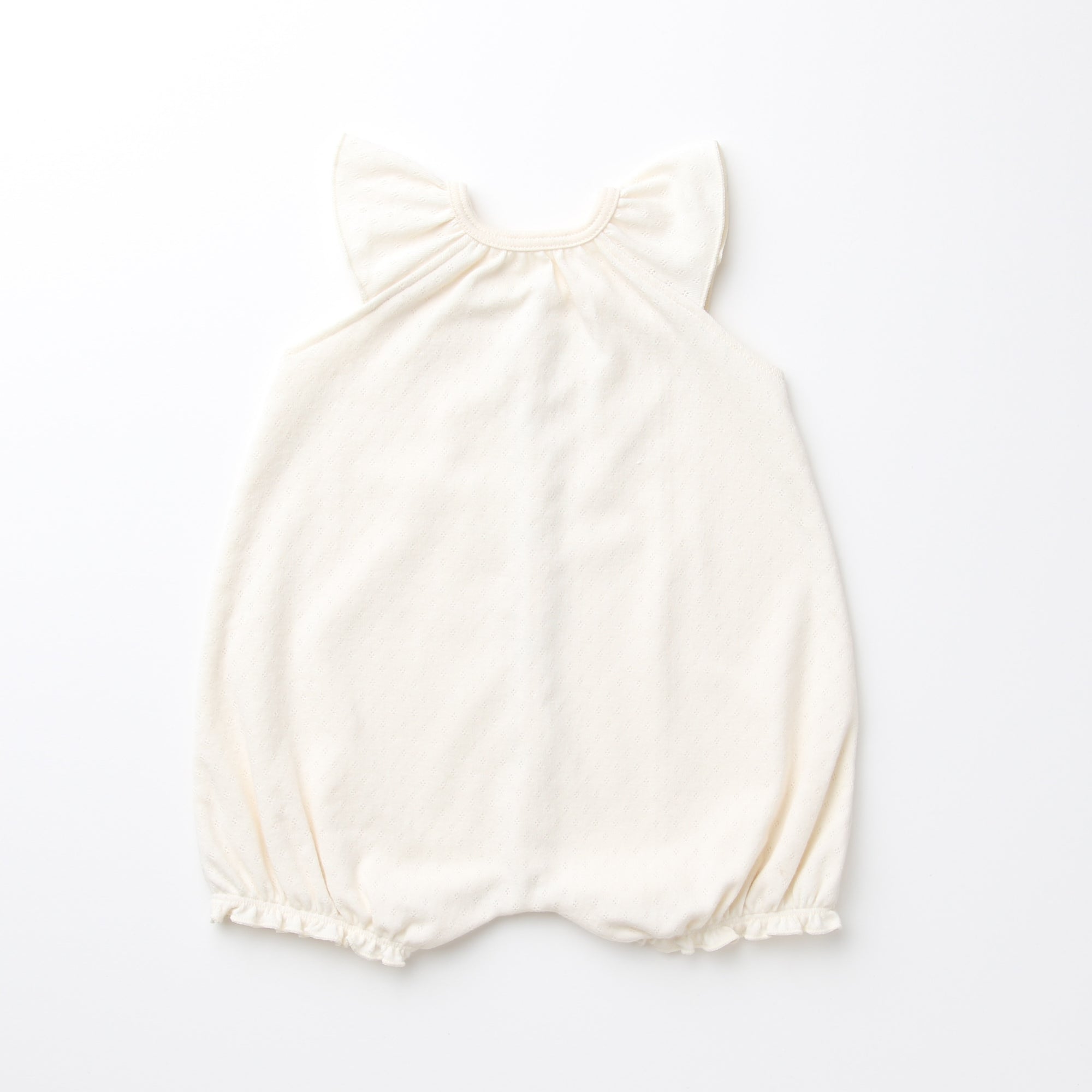 フリル袖ロンパース