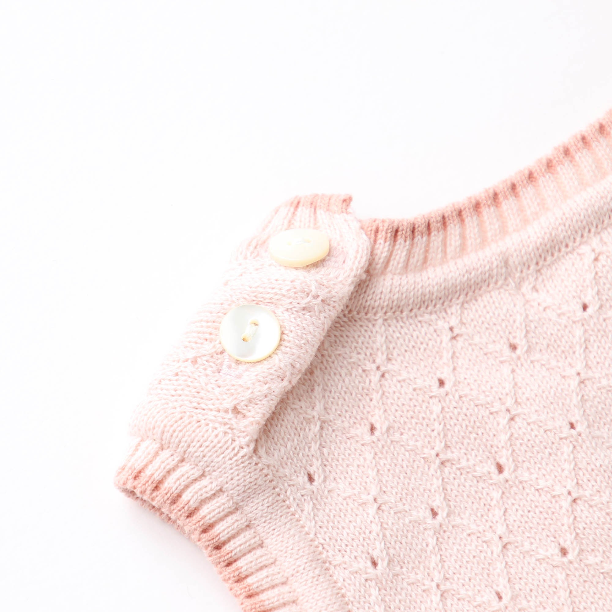 スモッキングロンパース(さくらねずみ)