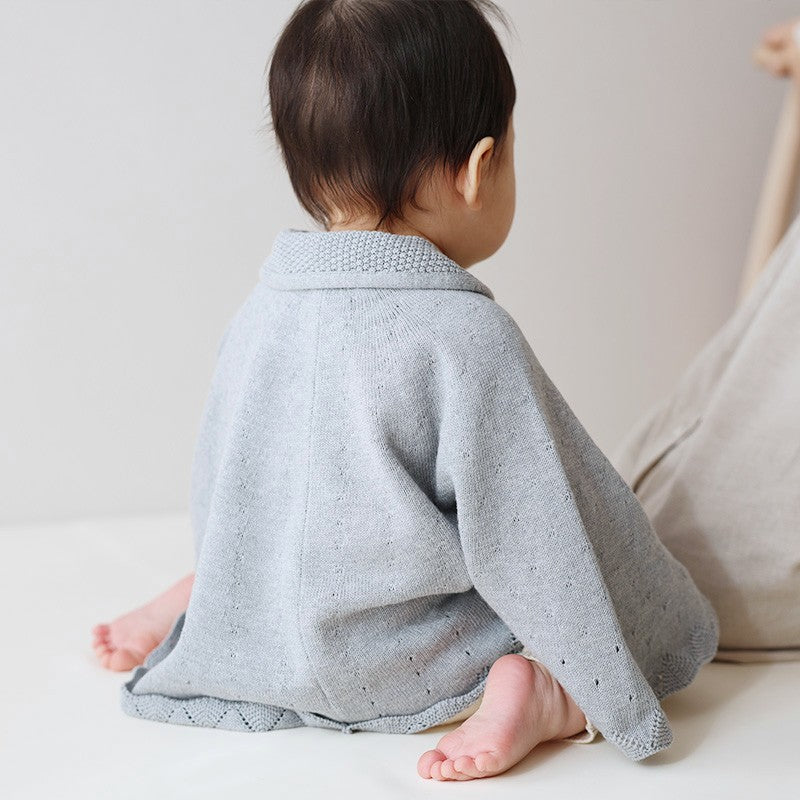 衿付き一重ケープ（紺青）