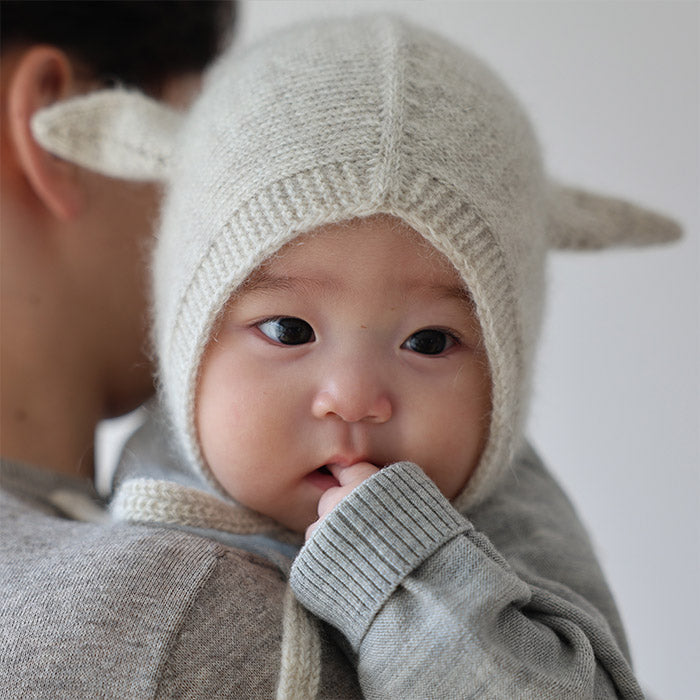 こひつじ　帽子とブーティのセット