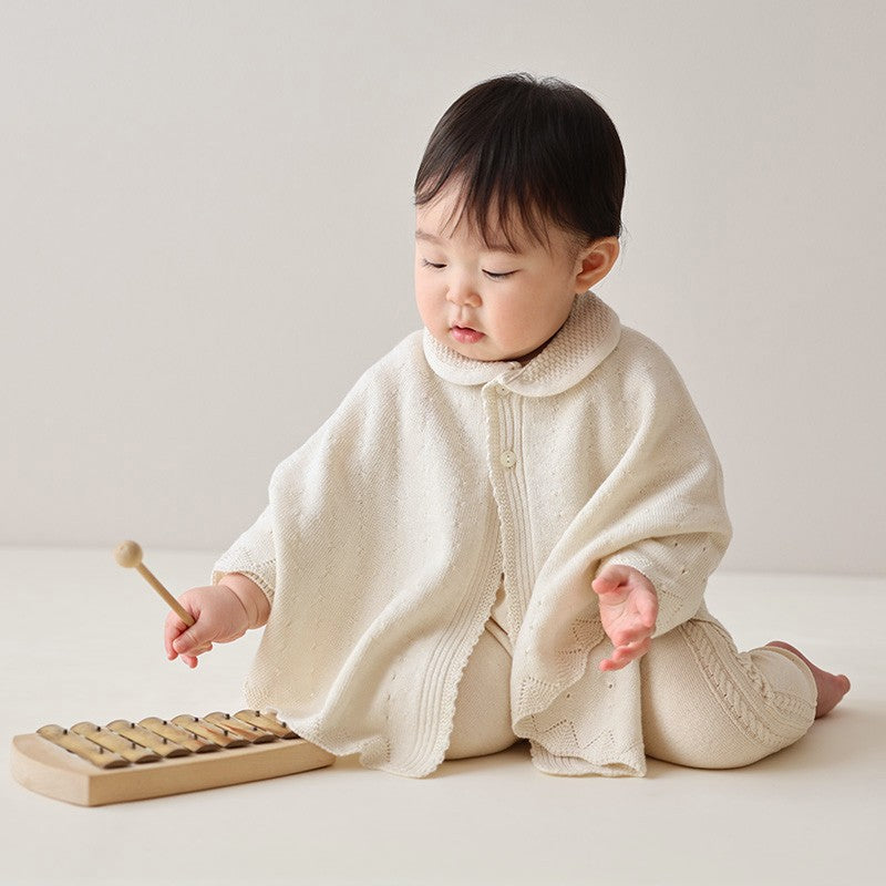 マシュマロ衿付きマント（アイボリー）