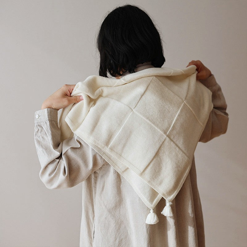 黄金比カシミヤ＆シルクブレンドギフトセット（アイボリー）