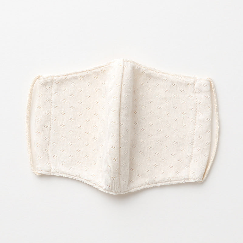 オーガニックコットン両面やわらか立体マスク２枚セット（大人フリーサイズ）