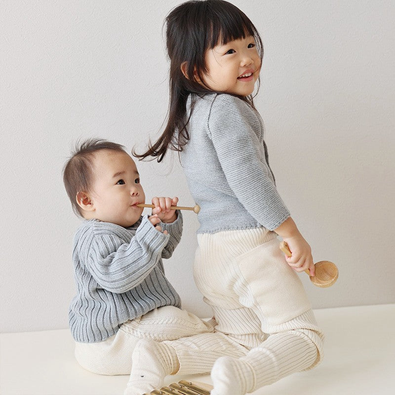 ウィンザーオパールラグランカーディガン（グレー）