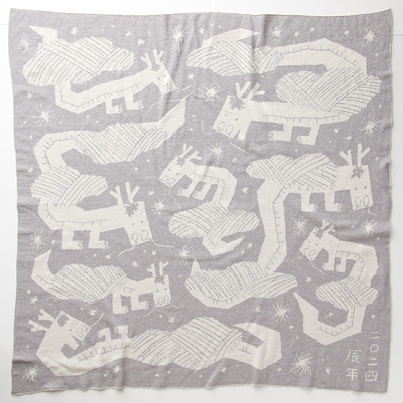 辰年アフガン（生成×はとばねずみ）