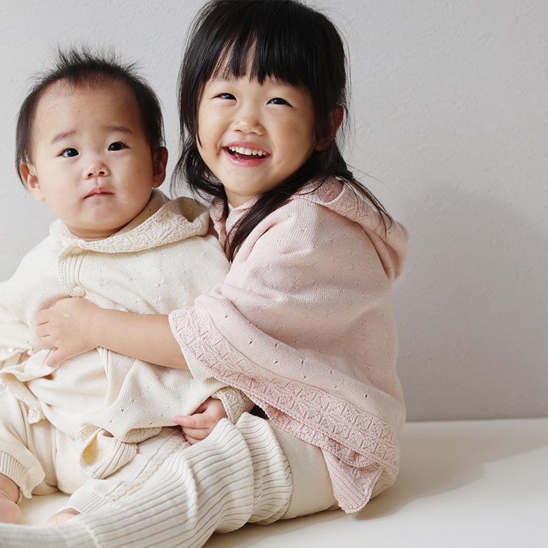 麻の葉柄マント（さくらねずみ）