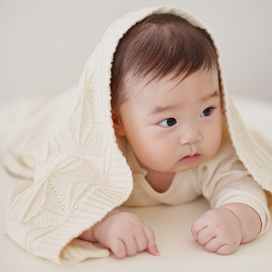 麻の葉柄ニットアフガン（生成）