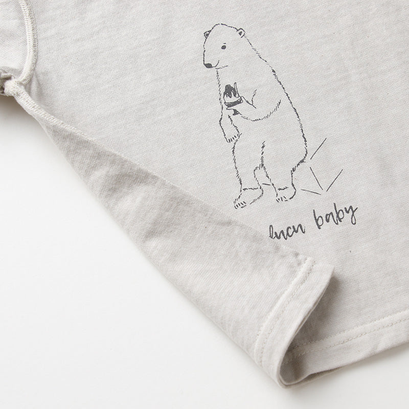 ベンガラ染めＴシャツ 白熊（深川色）