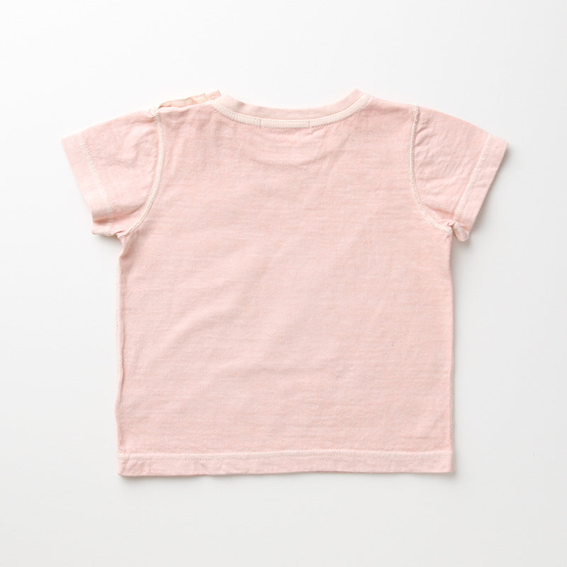 ベンガラ染めＴシャツ 白熊（春桜色）