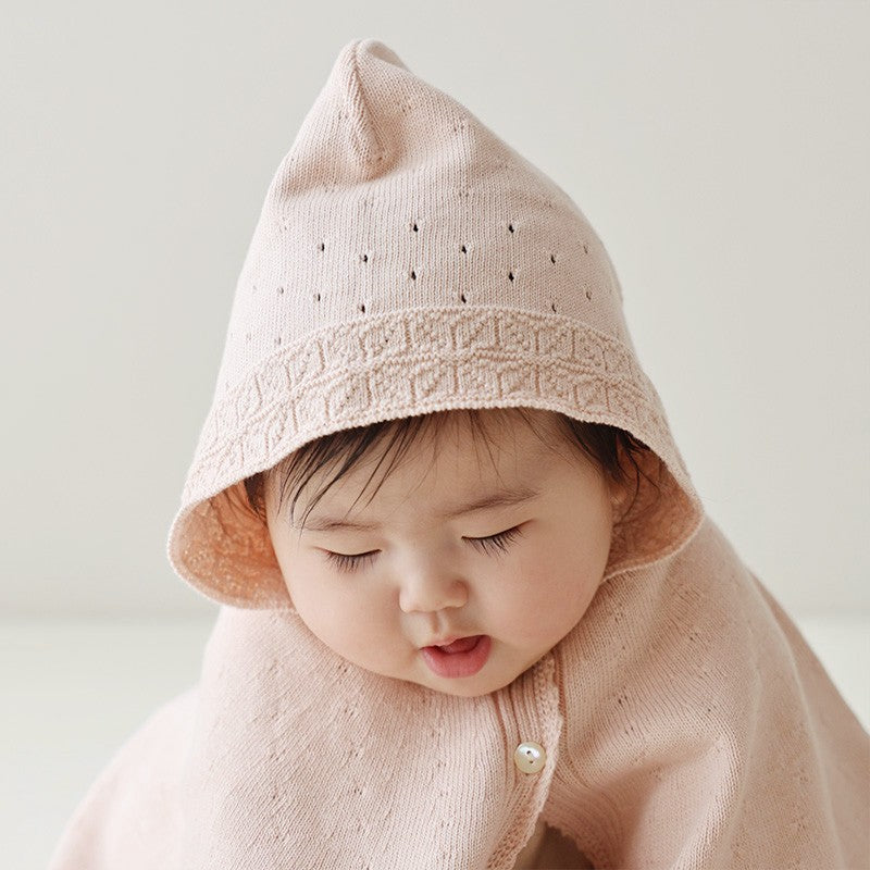 麻の葉柄マント（さくらねずみ）