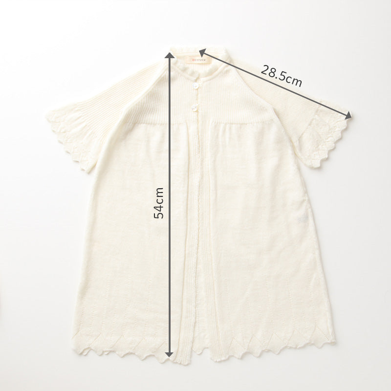 カシミヤ×シルク×コットン ベビードレス&帽子（アイボリー） – COFUCU