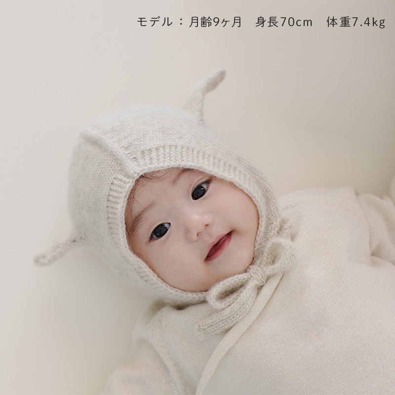 DimMoire 子羊ちゃんもこもこキャップ 冬支度おばけちゃんモコモコキャップ | RYOKO NAKAMURA japan