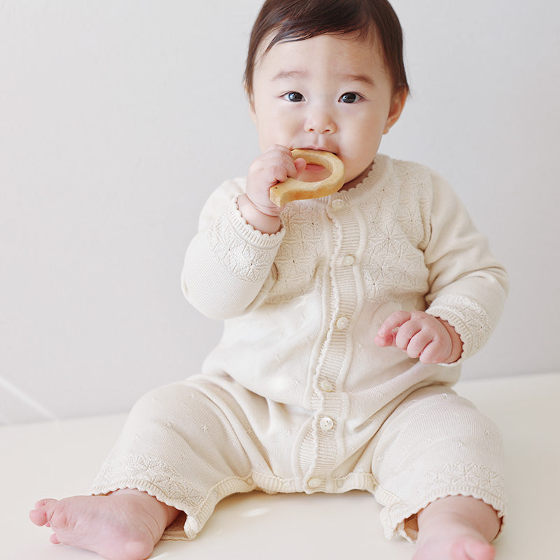 麻の葉柄カバーオール